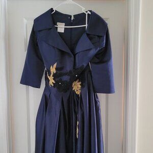 Navy blue semi formal dress